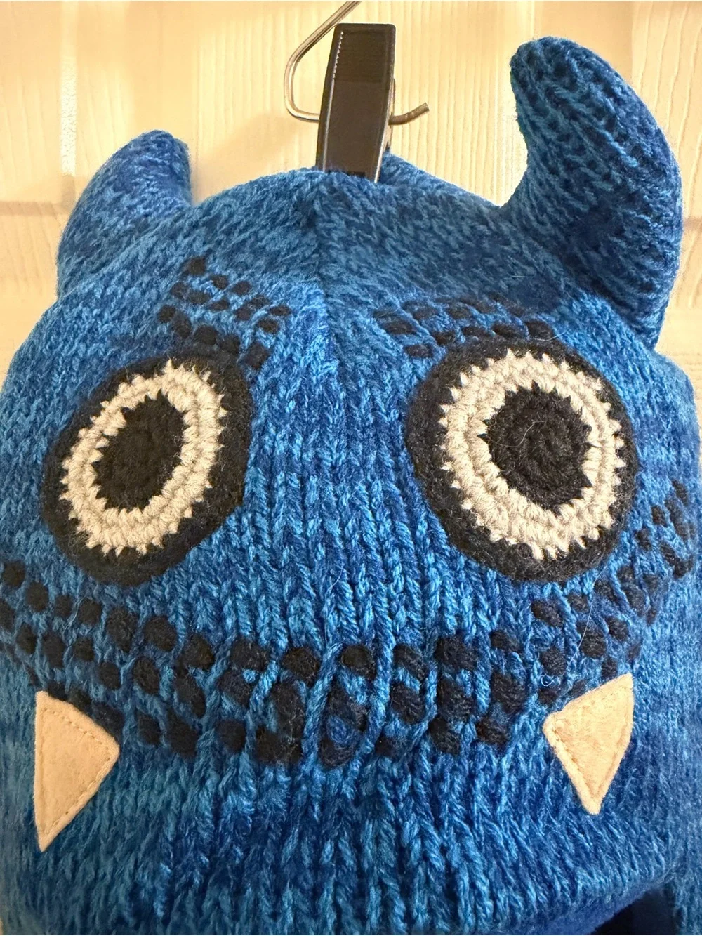 GAP Blue Monster Earflap Knit Hat with Tassels